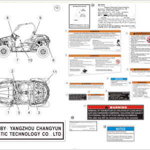 Diagram:  2022 CFMoto ZFORCE 800 Trail CF800US-A WARNING DECALS (USA) [F19-2-A-V7]