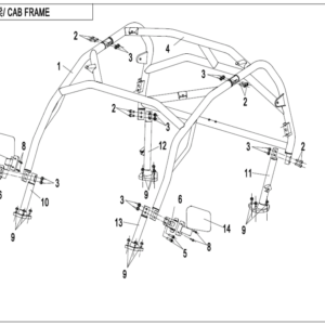 Diagram:  2022 CFMoto ZFORCE 800 Trail CF800US-A CAB FRAME (NA) [F23-V1]
