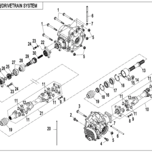 Diagram:  2022 CFMoto ZFORCE 800 Trail CF800US-A DRIVETRAIN SYSTEM [F30-B]