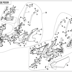 Diagram:  2022 CFMoto ZFORCE 800 Trail CF800US-A SIDE DOORS [F37-V3]