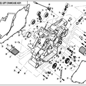 Diagram:  2022 CFMoto ZFORCE 800 Trail CF800US-A LEFT CRANKCASE ASSY. [E01-1]