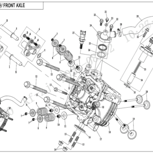 Diagram:  2022 CFMoto ZFORCE 800 Trail CF800US-A CYLINDER HEAD NO.1 ASSY. [E02-2-V3]