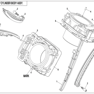 Diagram:  2022 CFMoto ZFORCE 800 Trail CF800US-A CYLINDER BODY ASSY. [E02-3]
