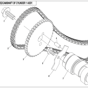 Diagram:  2022 CFMoto ZFORCE 800 Trail CF800US-A CAMSHAFT OF CYLINDER 1 ASSY. [E02-4]