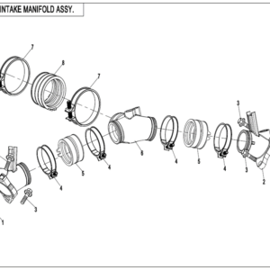 Diagram:  2022 CFMoto ZFORCE 800 Trail CF800US-A INTAKE MANIFOLD ASSY. [E02-5]