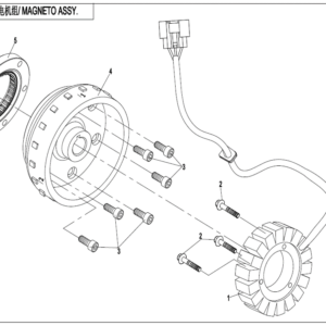 Diagram:  2022 CFMoto ZFORCE 800 Trail CF800US-A MAGNETO ASSY. (HIGH POWER) [E03-B]