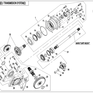 Diagram:  2022 CFMoto ZFORCE 800 Trail CF800US-A TRANSMISSION SYSTEM (2) [E06-2-B-V3]