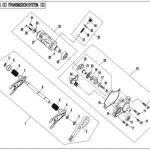 Diagram:  2022 CFMoto ZFORCE 800 Trail CF800US-A TRANSMISSION SYSTEM (3) [E06-3-V4]