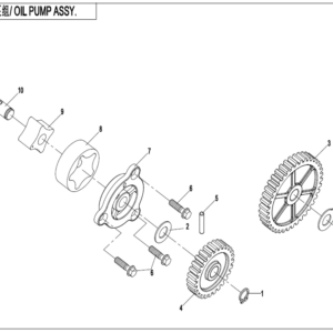 Diagram:  2022 CFMoto ZFORCE 800 Trail CF800US-A OIL PUMP ASSY. [E07]