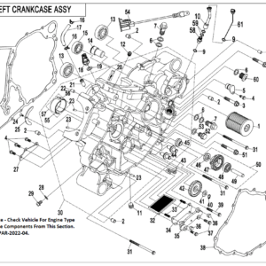 Diagram:  2022 CFMoto ZFORCE 800 Trail CF800US-A LEFT CRANKCASE [E32]