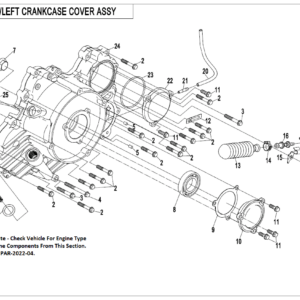 Diagram:  2022 CFMoto ZFORCE 800 Trail CF800US-A MAG CRANKCASE COVER [E35]