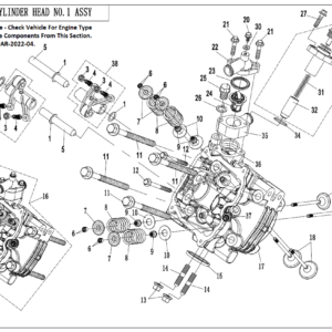 Diagram:  2022 CFMoto ZFORCE 800 Trail CF800US-A CYLINDER HEAD #1 [E37]