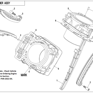 Diagram:  2022 CFMoto ZFORCE 800 Trail CF800US-A CYLINDER BODY [E38]