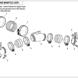 Diagram:  2022 CFMoto ZFORCE 800 Trail CF800US-A INTAKE MANIFOLD ASSY. [E40]