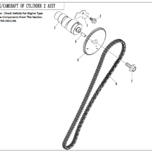 Diagram:  2022 CFMoto ZFORCE 800 Trail CF800US-A CAMSHAFT OF CYLINDER #2 [E42]