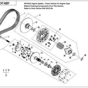 Diagram:  2022 CFMoto ZFORCE 800 Trail CF800US-A CVT ASSEMBLY (CvTech) [E45]