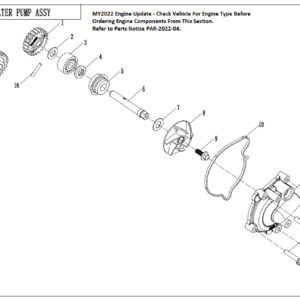 Diagram:  2022 CFMoto ZFORCE 800 Trail CF800US-A WATER PUMP ASSY. [E50]