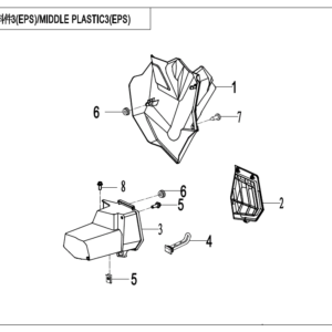 Diagram:  2020 CFMoto ZFORCE 800 Trail CF800US-A MIDDLE PLASTICS 3(EPS) [F04-5]