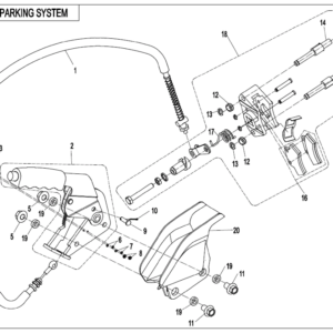 Diagram:  2020 CFMoto ZFORCE 800 Trail CF800US-A PARKING SYSTEM [F08-2]