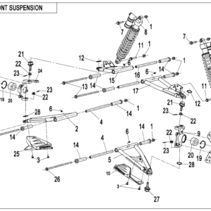 Diagram:  2020 CFMoto ZFORCE 800 Trail CF800US-A FRONT SUSPENSION [F05-B-V3]