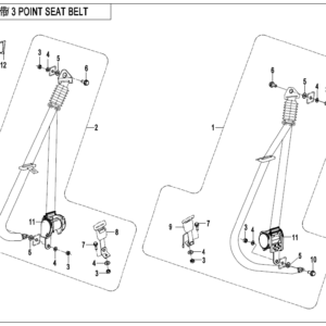 Diagram:  2020 CFMoto ZFORCE 800 Trail CF800US-A 3-POINT SEAT BELT(NA) [F34-C-V2]
