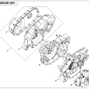 Diagram:  2020 CFMoto ZFORCE 800 Trail CF800US-A CRANKCASE ASSY. [E01]