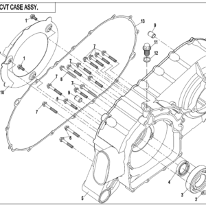 Diagram:  2020 CFMoto ZFORCE 800 Trail CF800US-A CVT CASE ASSY. [E01-3]