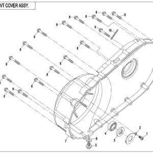 Diagram:  2020 CFMoto ZFORCE 800 Trail CF800US-A CVT COVER ASSY. [E01-4]