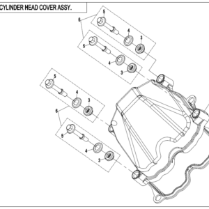 Diagram:  2020 CFMoto ZFORCE 800 Trail CF800US-A CYLINDER HEAD COVER ASSY. [E02-1-V2]