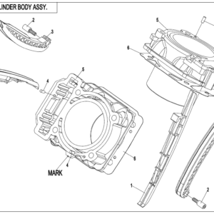Diagram:  2020 CFMoto ZFORCE 800 Trail CF800US-A CYLINDER BODY ASSY. [E02-3]