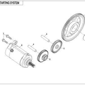 Diagram:  2020 CFMoto ZFORCE 800 Trail CF800US-A STARTING SYSTEM [E09]