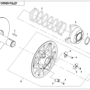 Diagram:  2020 CFMoto ZFORCE 800 Trail CF800US-A DRIVEN PULLEY(CVtech) [E05-2-B]
