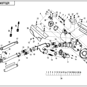 Diagram:  2020 CFMoto ZFORCE 800 Trail CF800US-A MUFFLER [F02-V2]