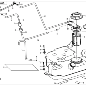Diagram:  2021 CFMoto ZFORCE 800 Trail CF800US-A FUEL TANK [F12]