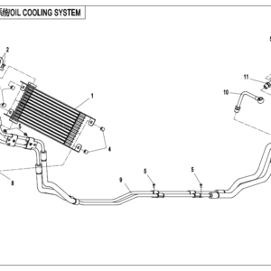 Diagram:  2021 CFMoto ZFORCE 800 Trail CF800US-A COOLING SYSTEM(OIL) [F18-2]