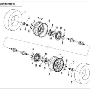 Diagram:  2021 CFMoto ZFORCE 800 Trail CF800US-A FRONT WHEEL [F07-B]