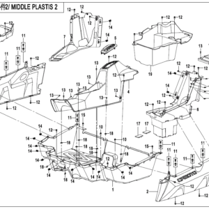 Diagram:  2021 CFMoto ZFORCE 800 Trail CF800US-A MIDDLE PLASTICS 2 [F04-4-V2]