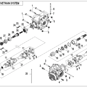 Diagram:  2021 CFMoto ZFORCE 800 Trail CF800US-A DRIVETRAIN SYSTEM [F30-B]