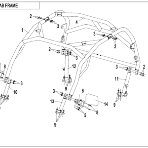 Diagram:  2021 CFMoto ZFORCE 800 Trail CF800US-A CAB FRAME(NA) [F23-B]