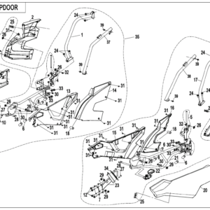 Diagram:  2021 CFMoto ZFORCE 800 Trail CF800US-A SIDE DOORS(NA) [F37-V3]