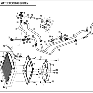 Diagram:  2021 CFMoto ZFORCE 800 Trail CF800US-A WATER COOLING SYSTEM [F18-1-V2]