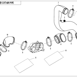 Diagram:  2021 CFMoto ZFORCE 800 Trail CF800US-A CVT AIR PIPE [F00-2-V2]