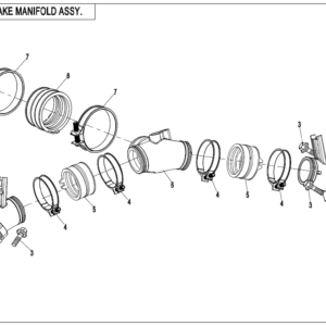 Diagram:  2021 CFMoto ZFORCE 800 Trail CF800US-A INTAKE MANIFOLD ASSY. [E02-5]