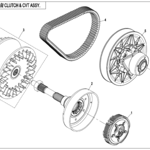 Diagram:  2021 CFMoto ZFORCE 800 Trail CF800US-A CVT ASSY. [E05]