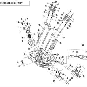 Diagram:  2021 CFMoto ZFORCE 800 Trail CF800US-A CYLINDER HEAD NO.2 ASSY. [E02-6-V3]
