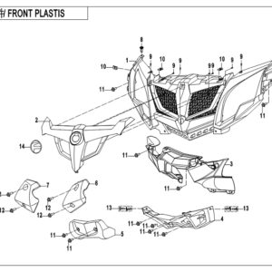Diagram:  2019 CFMoto ZFORCE 800 Trail CF800US-A FRONT PLASTICS 1 [F04-1]