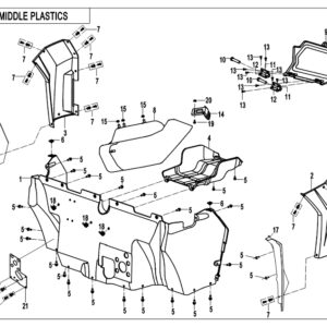Diagram:  2019 CFMoto ZFORCE 800 Trail CF800US-A MIDDLE PLASTICS 1 [F04-3-V2]