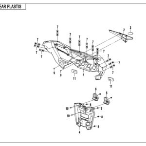 Diagram:  2019 CFMoto ZFORCE 800 Trail CF800US-A REAR PLASTICS 2 [F04-7]