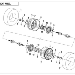 Diagram:  2019 CFMoto ZFORCE 800 Trail CF800US-A FRONT WHEEL(2018) [F07-B]