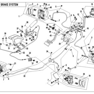 Diagram:  2019 CFMoto ZFORCE 800 Trail CF800US-A BRAKE SYSTEM(2018) [F08]